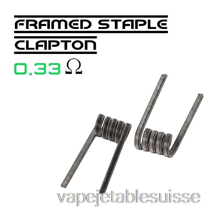 Vape Suisse Wotofo Comp Wire - Bobines Préconstruites 0,33ohm Agrafes Encadrées Clapton - Paquet De 10